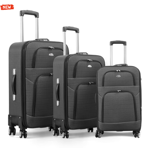 Ensemble de valises trois pièces avec logo personnalisé, <span class=keywords><strong>valise</strong></span> à code, 20, 24, 28 pouces, <span class=keywords><strong>toile</strong></span>, <span class=keywords><strong>roues</strong></span> universelles, minimaliste, luxueux - Product Image 5