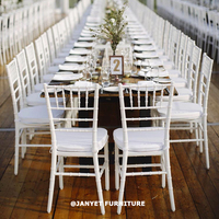 Chaises Chivari blanches en bois de haute qualité pour événements de mariage et banquets, pour adultes