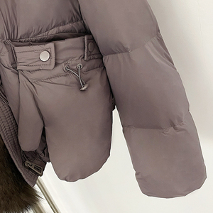 Jxwatcher kış kısa kayış eldiven Parkas 90% beyaz ördek uzun kaban kadınlar gerçek doğal tilki kürk sıcak kirpi aşağı ceket - Product Image 6