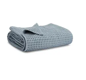 优质定制100% 棉华夫饼编织医院毛毯棉隔热毯棉瑜伽浴毯