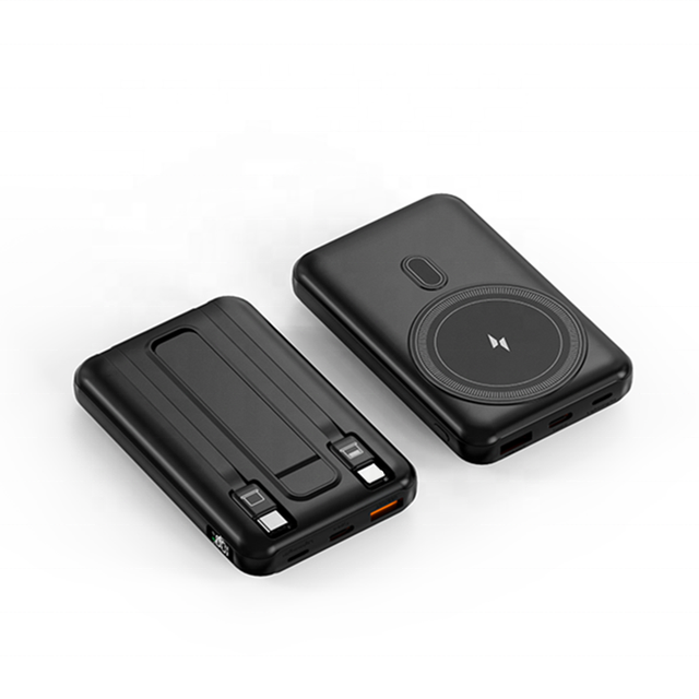 Premium 3 in 1 Wireless Power Bank 10000mAh With 2 Cables Phone Stand Led Display Magnetic Battery Pack PD 22.5w Fast Charging