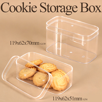 Boîte d'emballage cadeau en acrylique de qualité alimentaire WEISHENG avec couvercle, forme rectangulaire, pour biscuits, tiramisu, mousse, contenants en plastique dur