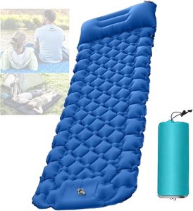 Matelas pneumatique en latex ultra-léger TooWang au design moderne avec pompe à pied intégrée, léger et portable pour voiture, tente ou extérieur - Product Image 1