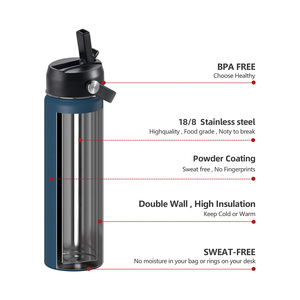 Termo ANSHENG de 24 oz, Botella de <span class=keywords><strong>Agua</strong></span> Fría y <span class=keywords><strong>Caliente</strong></span> de Acero Inoxidable de Doble Pared - Product Image 2