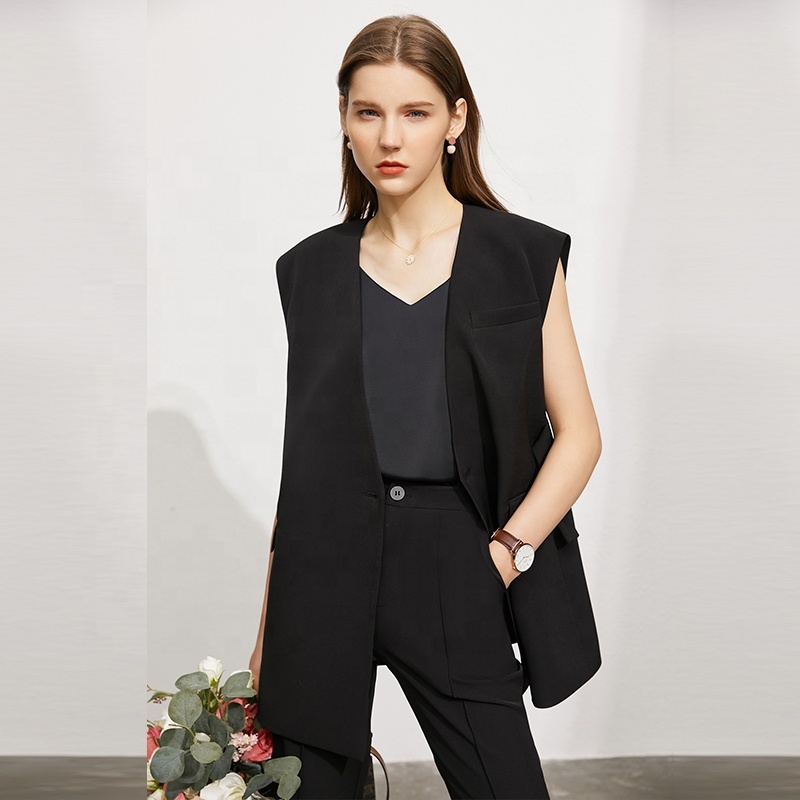 MANNI Wholesale Ladies Waistcoat and Flared Pants Outfit 2 Piece Sets Woman Clothing Casual · image 5
