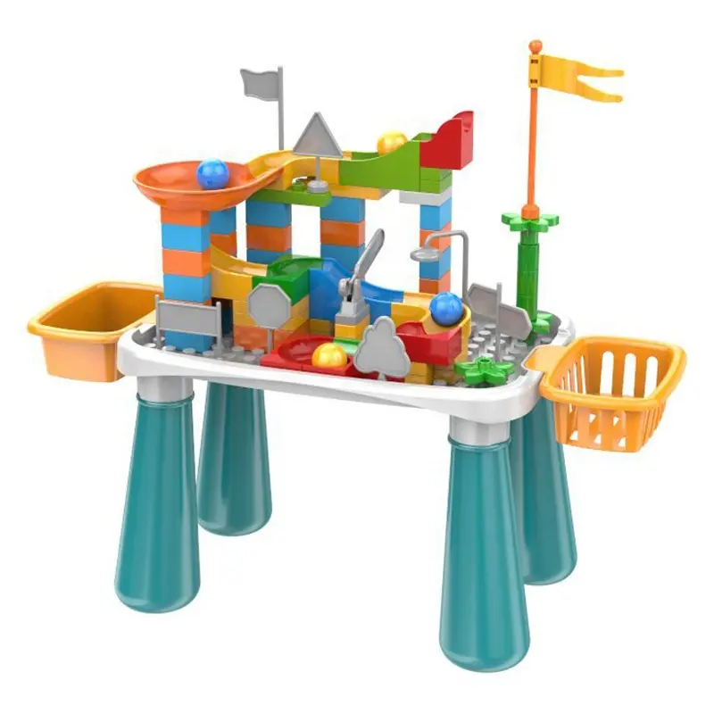 FAI DA TE multifunzionale creativo di apprendimento educativo gioco assemblare blocchi di costruzione del giocattolo tavolo set con scatole di immagazzinaggio per i bambini
