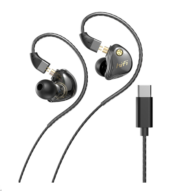 Popular Hifi Type-C Earphones & Headphones Detachable Cable Phone or Desk Top Accessory IEM Wired Headset