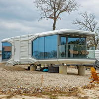 Maison préfabriquée de haute qualité, capsule spatiale, cabine d'hôtel, conteneur habitable, maison mobile de luxe, conteneurs extérieurs