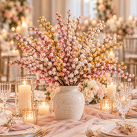Branche de saule artificielle effet givré, bourgeon de saule faux, brindille séchée artificielle pour décoration florale de mariage et de maison, vente en gros