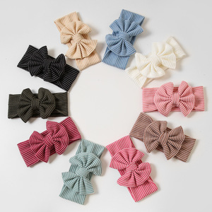 2025 Thiết Kế Mới Ngọt Ngào Bowknot Headband Bé Cô Gái Thời Trang Trẻ Em Đàn Hồi Sọc Phụ Kiện Tóc Bé Cô Gái Bow Headband - Product Image 1