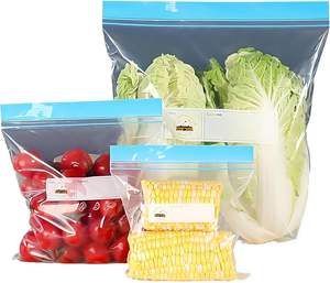 ถุงแช่แข็งแบบใช้ซ้ำได้ขนาดแกลลอน ปลอดภัยสำหรับเครื่องล้างจานและไมโครเวฟ ปราศจากสาร BPA ป้องกันการรั่วซึม ภาชนะเก็บอาหารทันสมัย PET สำหรับเตรียมอาหารและเก็บในตู้เย็น - Product Image 2