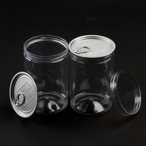 Bocaux en plastique PET transparents <span class=keywords><strong>de</strong></span> 85 mm <span class=keywords><strong>de</strong></span> diamètre, écologiques et recyclables, avec couvercles à vis pour biscuits, aliments pour animaux, <span class=keywords><strong>chocolat</strong></span>, nouilles - Product Image 3