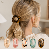 Nouvelle pince à cheveux plate française en acétate de cellulose de 10 cm de large avec logo personnalisé pour femmes, vente en gros Newyeah