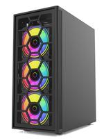 LY prix bas Matériel de jeu pour ordinateur de bureau Personnalisé ATX Verre trempé RGB Gaming PC Case pc tower cabinet case