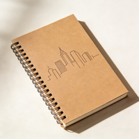 Carnet en cuir A4 B5 A5 à spirale, imperméable, durable, anti-chute, avec bande élastique, papier épais pour étudiants