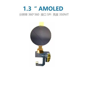 โมดูลจอแสดงผล AMOLED ขนาด 1.3 นิ้ว ความสว่าง 400 Cd/M2 ความละเอียด 360*360 อินเทอร์เฟซแบบ SPI - Product Image 1