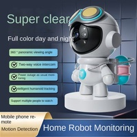 Caméra de surveillance pour bébé intelligente WiFi, design robot mignon, vision nocturne couleur, alarme de pleurs de bébé, dispositif de sécurité domestique à distance