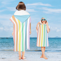 Vente directe d'usine personnalisé animal marin imprime Parent-enfant cape serviette de bain natation enfants serviette à capuche Robe de bain