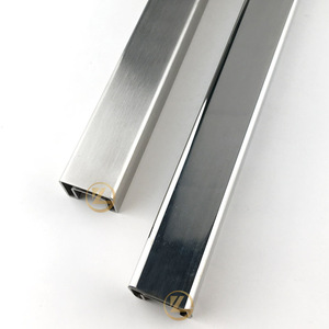 Raccordo in <span class=keywords><strong>acciaio</strong></span> inossidabile Top in vetro per ringhiera per balcone prezzo 304 binario quadrato - Product Image 3