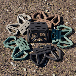 Silla de playa plegable de plástico portátil para acampar, Mini taburete apilable pequeño, taburete de pesca ligero - Product Image 6