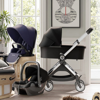 Poussette 3 en 1 pour bébé avec siège auto Landau Buggy de voyage pliable et léger pour enfants de 3 ans Modèle Nouveau