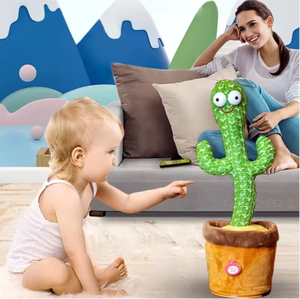Fabricant OEM Cadeau de Noël Pot de fleurs en peluche Jouets en peluche Record Twisting Sing Talking Dancing Cactus Jouet avec sac d'opp léger - Product Image 6