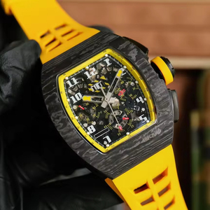 Sports <b>Watch</b> Automatic ETA Movement High Quality Mechanical RM11-03 Luxury Designer Black Carbon fiber Tonneau <b>Case</b> 3BAR - Product Image 2