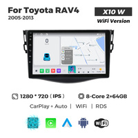MEKEDE X10 X20 X30 X40 UIS7865 8+128G QLED AKM DSP CarPlay sans fil Android Auto pour Toyota RAV4 2005-2013