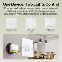 SONOFF MINI-ZB2GS MINI DUO Interrupteur intelligent Zigbee 2 voies, contrôle double charge, compatibilité Zigbee 3.0, signal compatible avec plusieurs hubs Zigbee