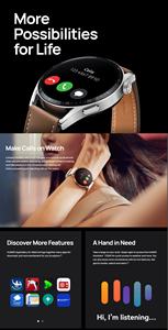 Montres intelligentes rondes DF EDS B5-536, montre intelligente pour homme, sport, suivi de la forme physique, style masculin, écran tactile complet - Product Image 5