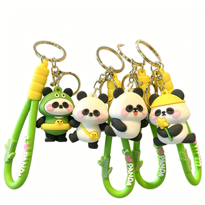 พวงกุญแจคุงฟูแพนด้า 3 มิติ น่ารัก ทำจาก PVC นิ่ม รูปการ์ตูน ใช้ตกแต่งกระเป๋า เป้สะพายหลัง รถยนต์ ของขวัญสำหรับการเดินทาง - Product Image 4