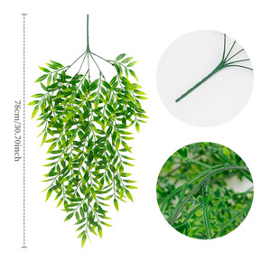 Xinlei Artificial Persian <b>Leaves</b> <b>Wall</b> Hanging Vines Plastic Greenery For Wedding Home <b>Decorations</b> 10cm And Below - Product Image 3