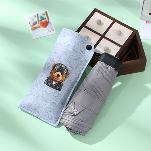 High Quality Small Manual Open Cute Compact Pocket Mini Sun Rain Portable UV Protective Printing Custom Logo 5 Folding <b>Umbrella</b> - Product Image 1