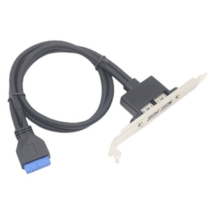 สายอะแดปเตอร์ 20 พินสำหรับเมนบอร์ดต่อพอร์ต USB 3.0 แบบคู่ สำหรับขยายช่องด้านหลังเคสคอมพิวเตอร์ สีฟ้า สายทองแดงปลอดออกซิเจน - Product Image 3