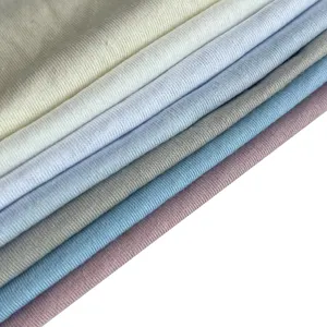 colorful solid plain 100 organic cotton single jersey fabric for baby cloth
