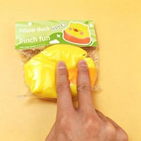 Jouet anti-stress en caoutchouc ultra-doux en forme de petit canard ; Rebond lent pour la décompression/détente ; À partir de 5 ans ; Vente en gros disponible