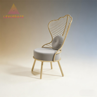 LEXUSPACE LSC913 Fauteuil en cuir PU durable pour salons de coiffure et de manucure, fauteuil de loisirs moderne, mobilier de salon