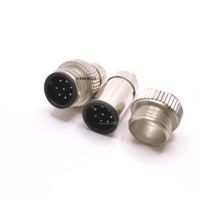 Haute qualité A Code mâle M12 connecteur à 8 broches M12 connecteur blindé pour le moulage de câble