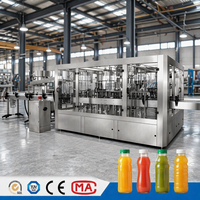 Máquina Llenadora de Jugos 3 en 1 Rotativa, Boquilla de Gran Caudal Antiobstrucción, Línea de Embotellado de Jugos de Frutas