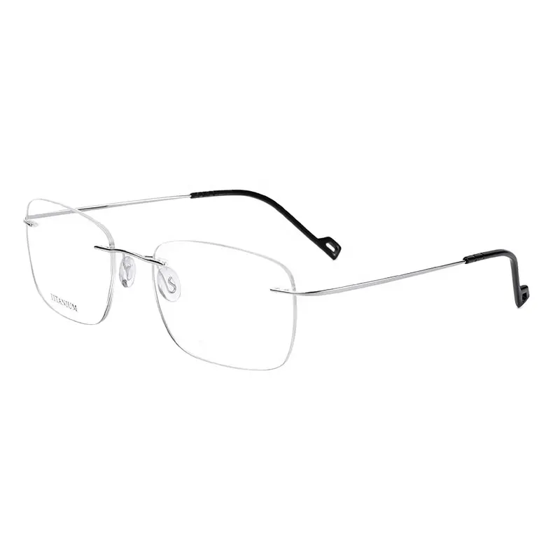 Hengtai नीले प्रकाश में कटौती चश्मा सोने rimless ey चश्मा फैशन ऑप्टिकल फ्रेम पुरुषों आधा रिम टाइटेनियम चश्मा फ्रेम Eyewear