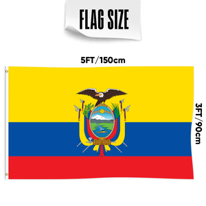 Bandera de Ecuador al por Mayor, Bandera Nacional Personalizada de Todos los Países, 3x5 Pies, para Exteriores, de Fibra de Poliéster, Entrega Rápida, Personalizable - Product Image 3