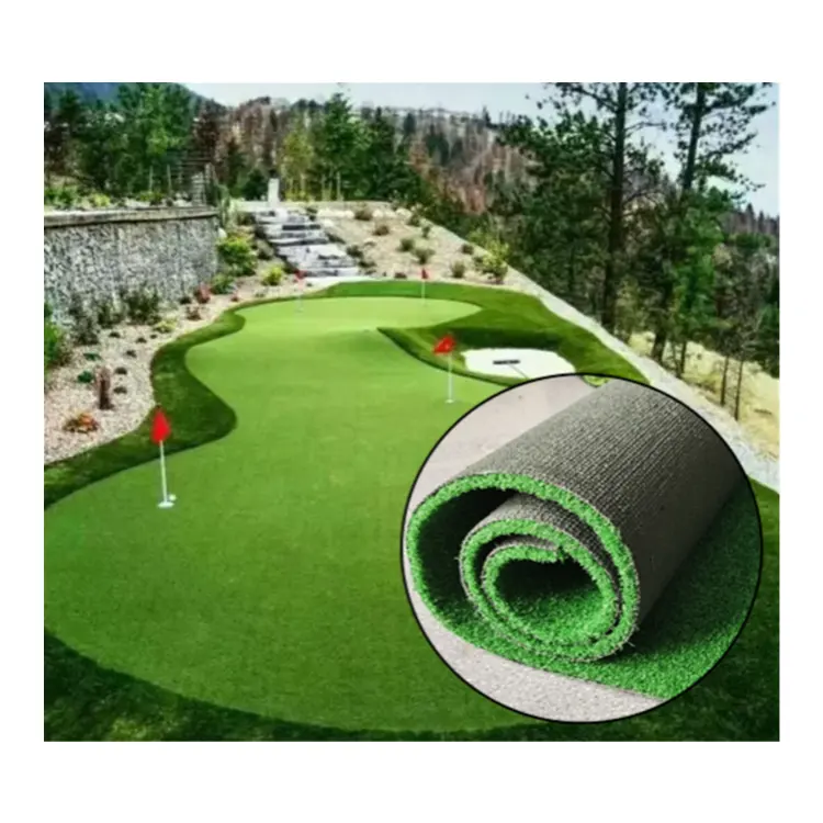 Karpet hijau rumput luar ruangan ramah lingkungan rumput sintetis rumput buatan alami rumput golf rumput buatan hijau