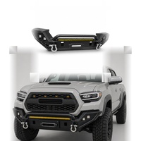Pare-chocs avant avec barre lumineuse LED et attaches en D pour Tacoma 2016-2023, barre de protection en acier pour pick-up, accessoires 4x4