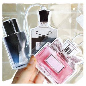 Diffuseurs de parfum pour voiture suspendus personnalisés en gros, coton absorbant, évaporation naturelle, papier longue durée, freesia, poire, rose - Product Image 5