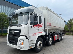 Semi-remorque 8x4, camion de transport de céréales en vrac, camion de transport d'aliments en vrac de marque, nouveau type de camion de transport de nourriture pour volailles avec silo - Product Image 2