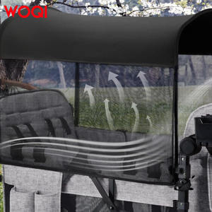 Cochecito Plegable para Bebés Woqi, Carrito Todoterreno para 4 Niños con Bolsa de Almacenamiento, Mango Ajustable, Gris, 85x52x138 cm - Product Image 4