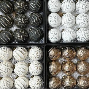 Ornements suspendus de style ferme vintage, boules de Noël rustiques, décorations pour arbre de Noël, 12 pièces de boules de Noël - Product Image 5