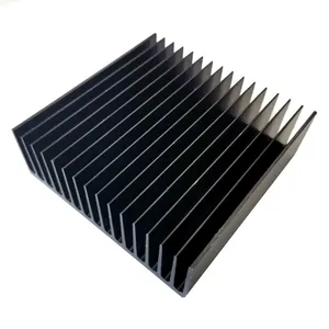 스퀘어 블랙 양극 산화 처리 된 led 방열판 열 싱크 120(W)* 40(H)* 120(L)mm