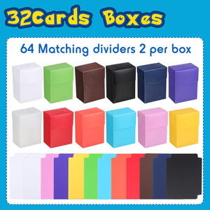 Y Y TCG Cards <b>Plastic</b> Eco-friendly Deck <b>Boxes</b> <b>Large</b> Capacity Storage for 80+ Cards Collectible Games Storage Organizer Colorful - Product Image 6