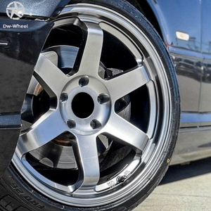 ล้อแม็กซ์ DW Modified Performance Forged Chrome <span class=keywords><strong>6</strong></span> <span class=keywords><strong>ก้าน</strong></span> ขนาด 16 17 18 19 นิ้ว รุ่น <span class=keywords><strong>TE37</strong></span> สำหรับ GT R STI JDM ขอบลึกเว้า - Product Image 1